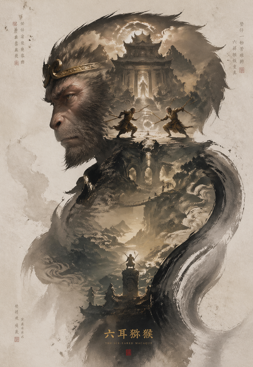 Six-Eared Macaque Collector Poster